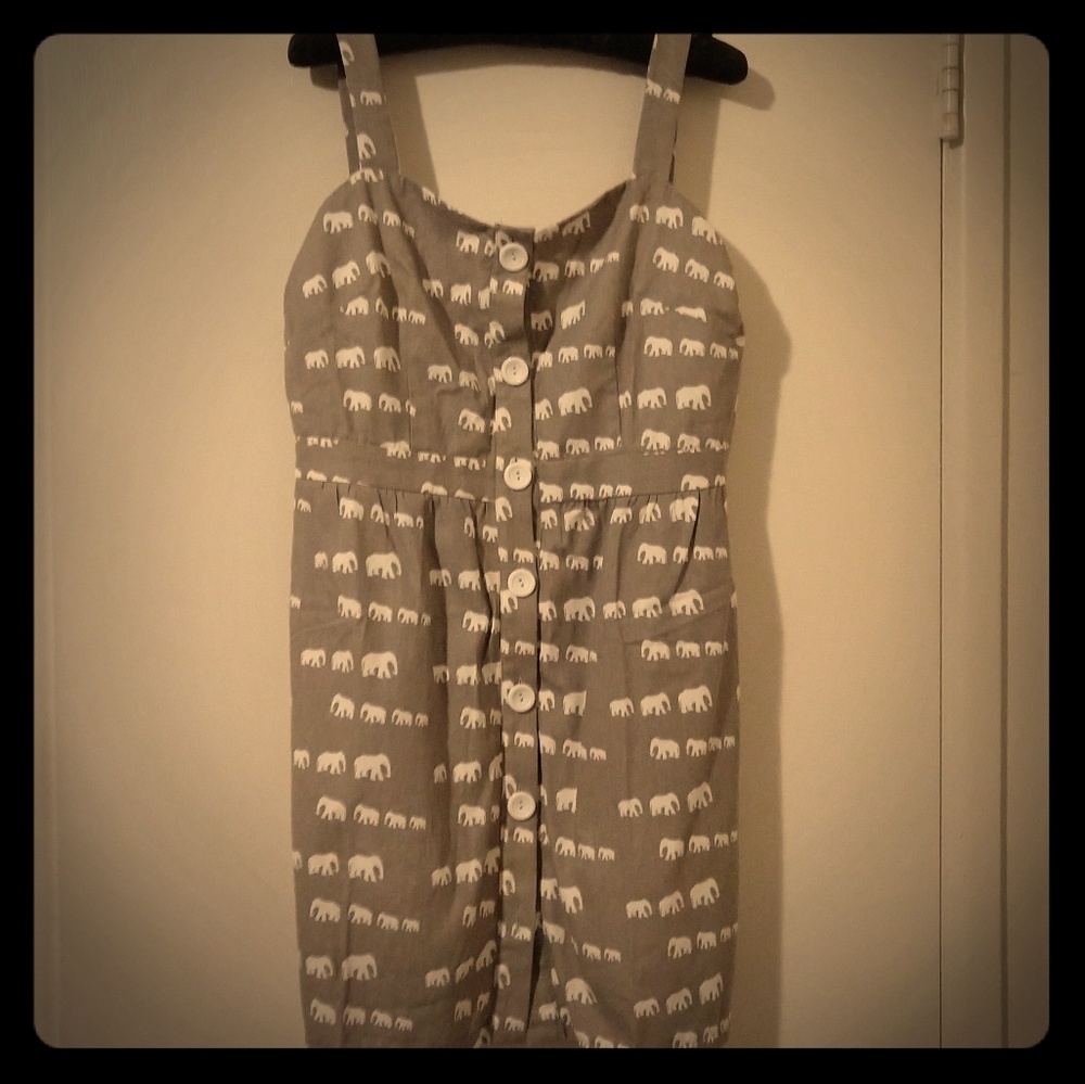 Ducks in a Row, Elephant print dress NWOT
